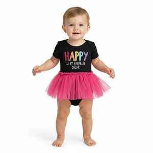 Magic Years Bodysuit Baby‎ 3 Months Black Pink Tutu Graphic Cute Playful New